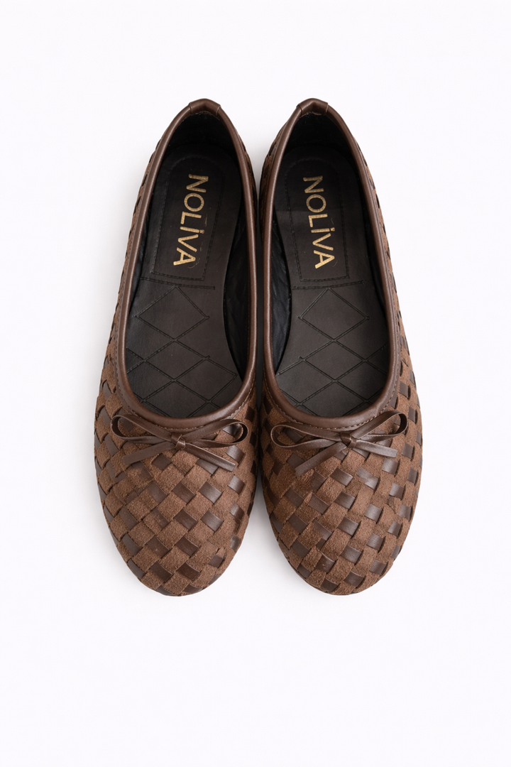 Kadın Acı Kahve Süet & Suni Deri Babet Şık Rahat Günlük Fiyonklu Yeni Sezon Kadın Ayakkabı