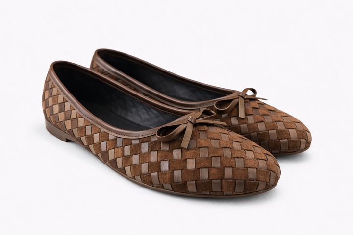 Kadın Acı Kahve Süet & Suni Deri Babet Şık Rahat Günlük Fiyonklu Yeni Sezon Kadın Ayakkabı